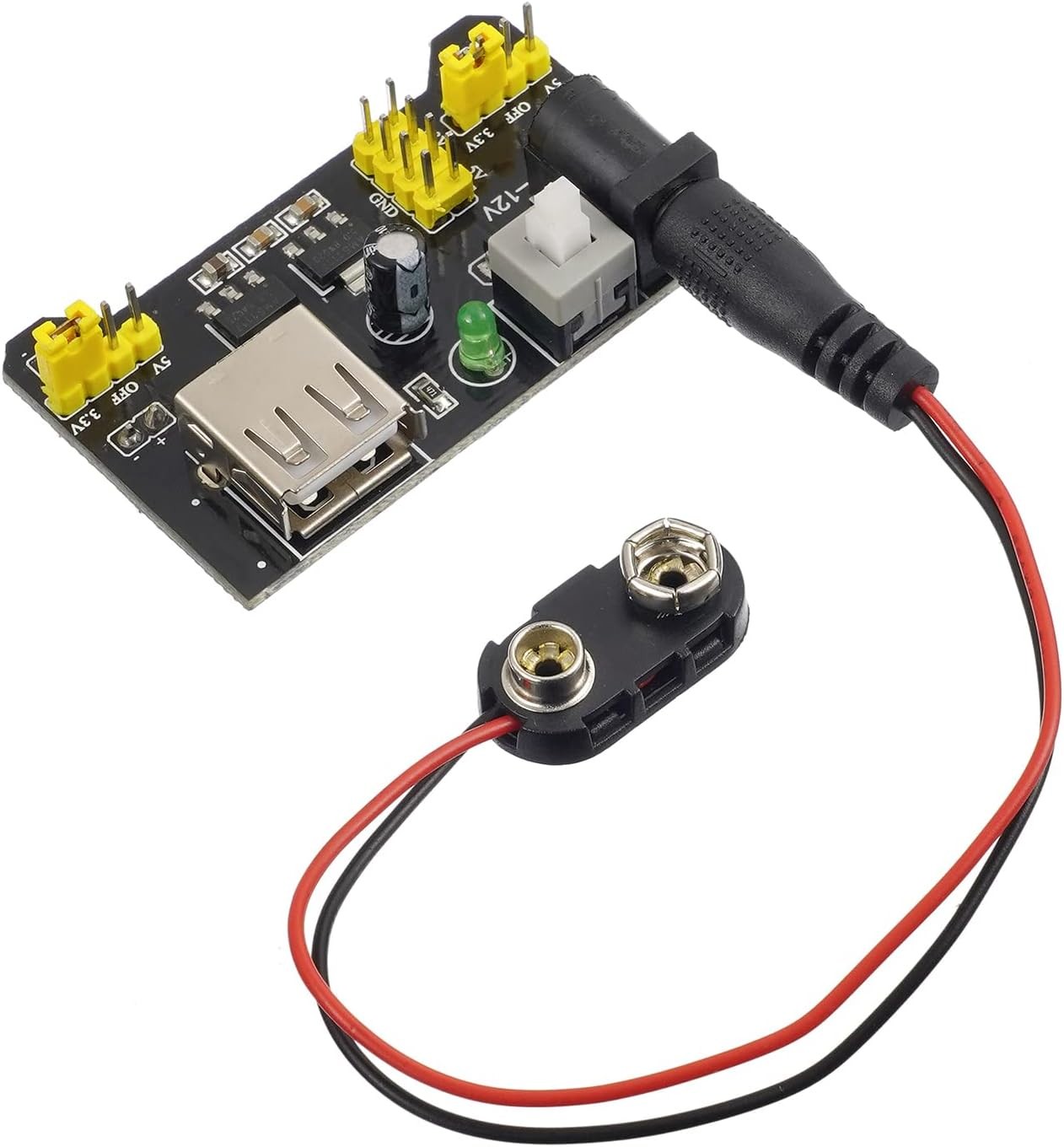 Breadboard Kit with Power Supply Module， Jumper Wires，Battery Clip，830 & 400...