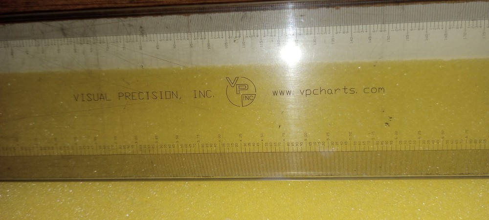 Visual Precision inc Hand Held scale + knobs metric scale 0.2mm steps Std .010"