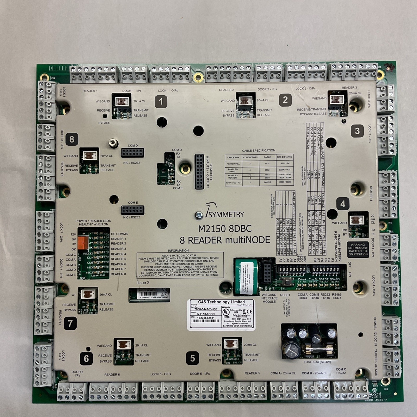 AMAG/G4S M2150-8DBC 8-Door/Reader Controller With WiM-8, NIC Card 7000-5447-2