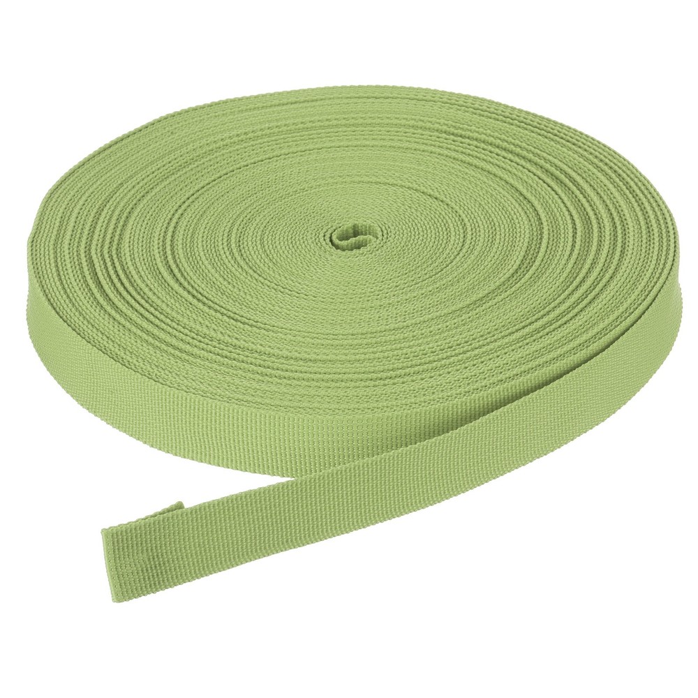 25Yard x 3/4" Width Nylon Webbing Strap Poly Flat Webbing Strapping Light Green
