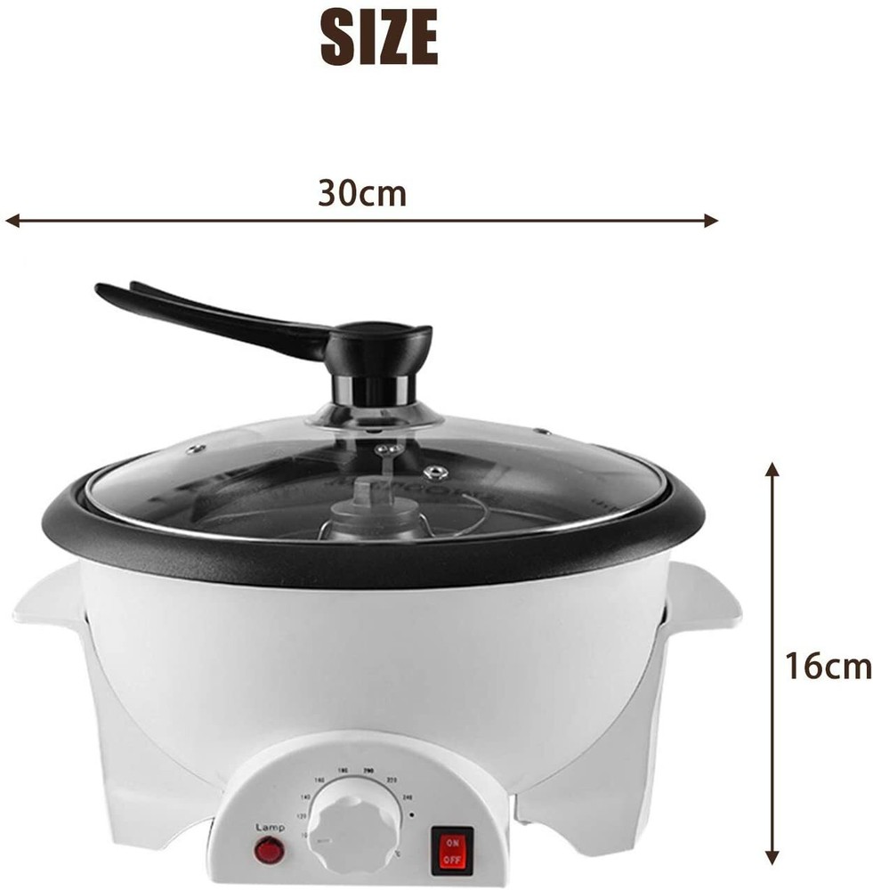 Electric Coffee Bean Roaster Automatic Coffee Roasting Baking Machine Home Use