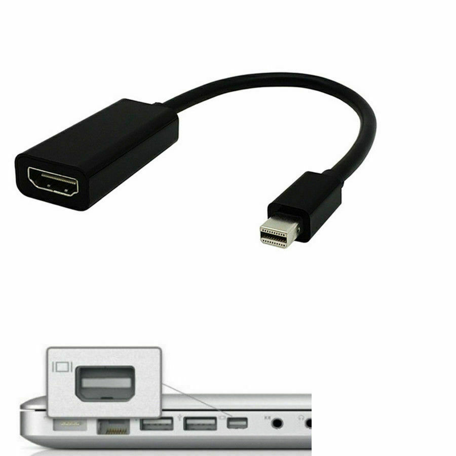Mini DisplayPort Thunderbolt To HDMI Adapter For Microsoft Surface Pro 2 3 4 BLK