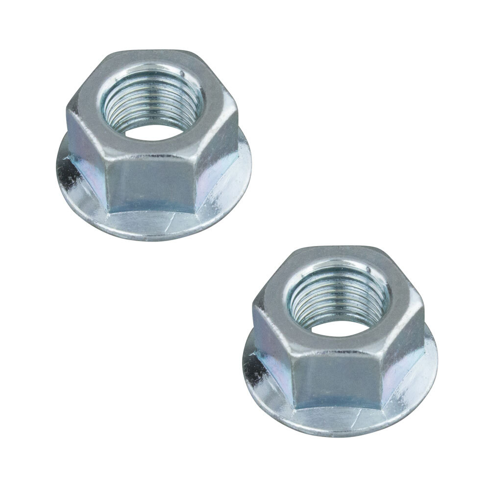 Bicycle Bike Fixed Flange Hub Axle Nut - 3/8" x 26T - Chrome - Set of 2