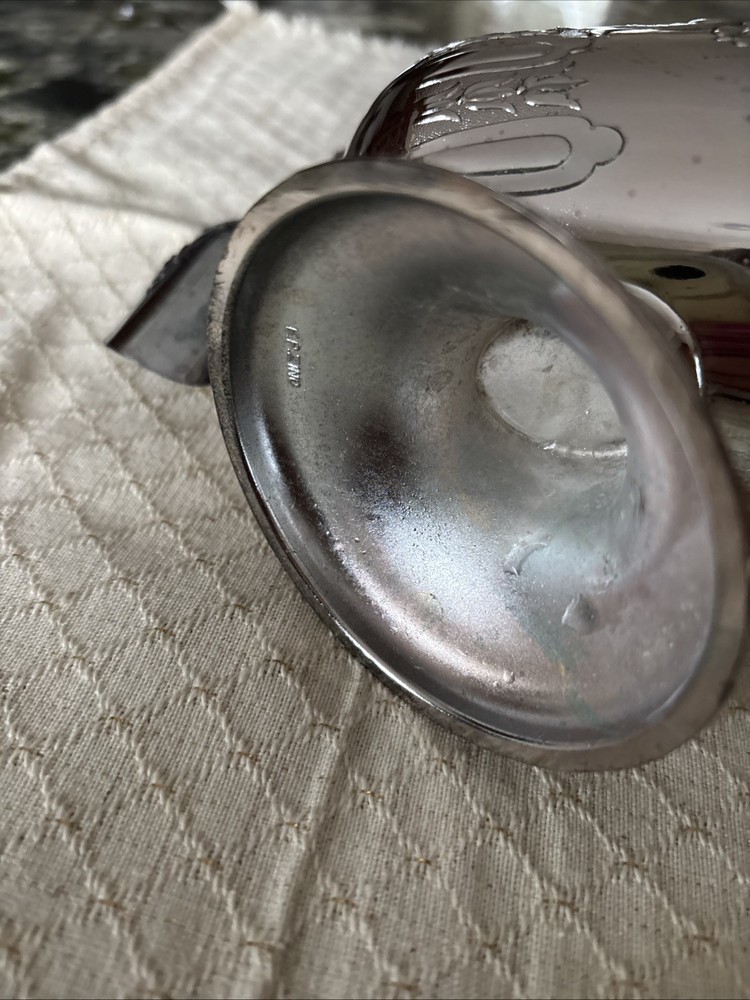 Vintage Silver Played Sugar Scuttle W/ Scoop