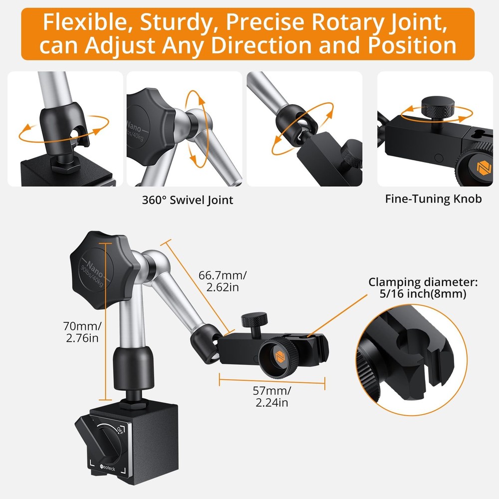 Neoteck 1" Digital Indicator Set + 0.03" Dial