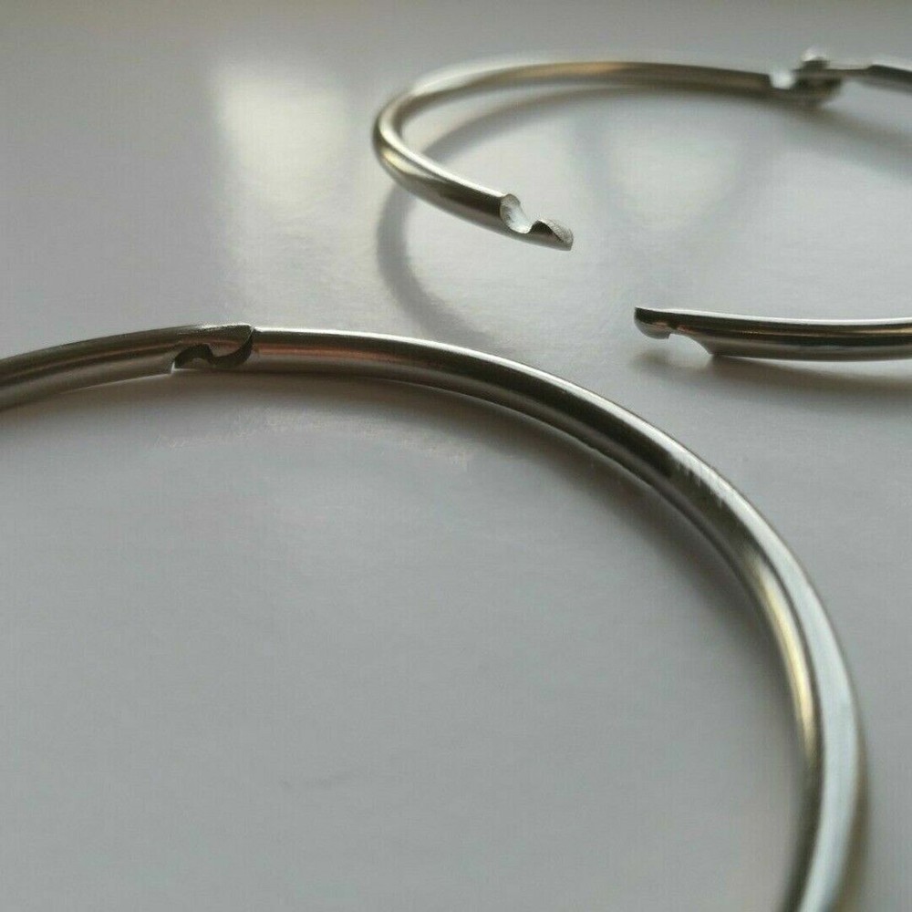 Extra Large Hinged Keyring Keyfob Split Ring Key Ring Jailers Fob 76mm Diameter