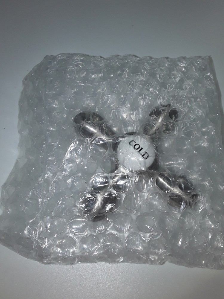 LARGE BRASS CROSS HANDLE COLD - BRUSHED NICKEL