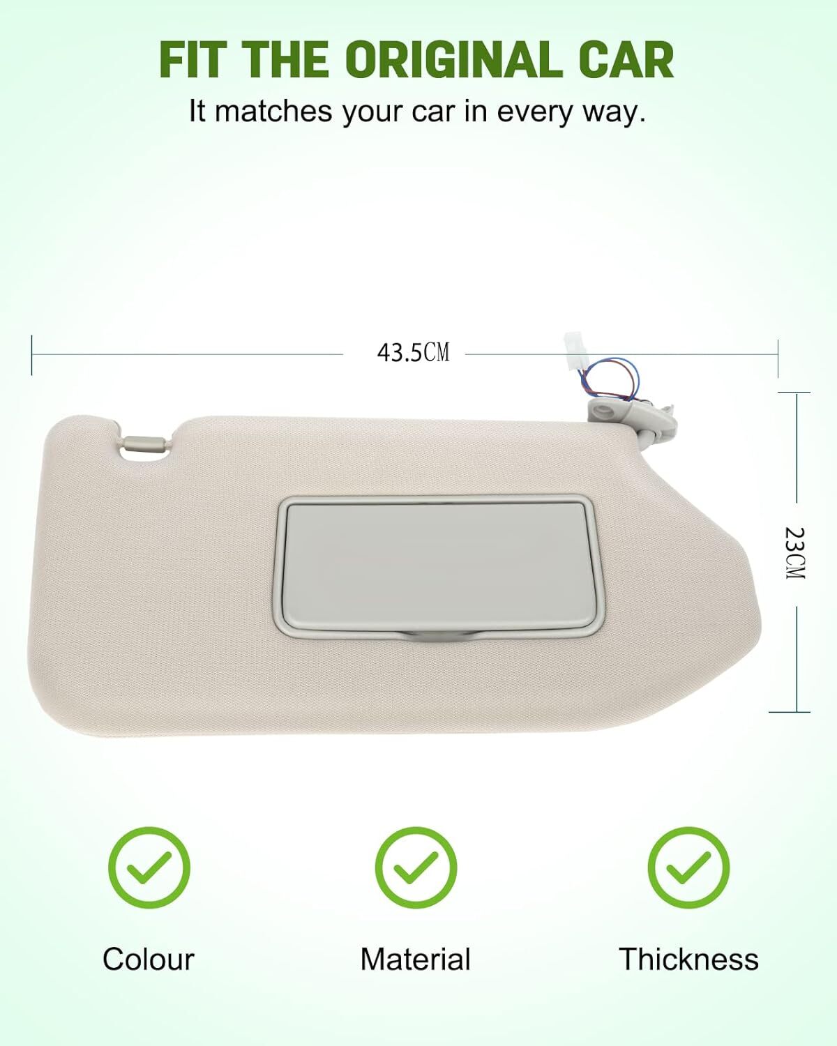 For Nissan Pathfinder 2013-2016 2017 2018 Sun Visor Left SIDE DRIVER 96401-9PB0A