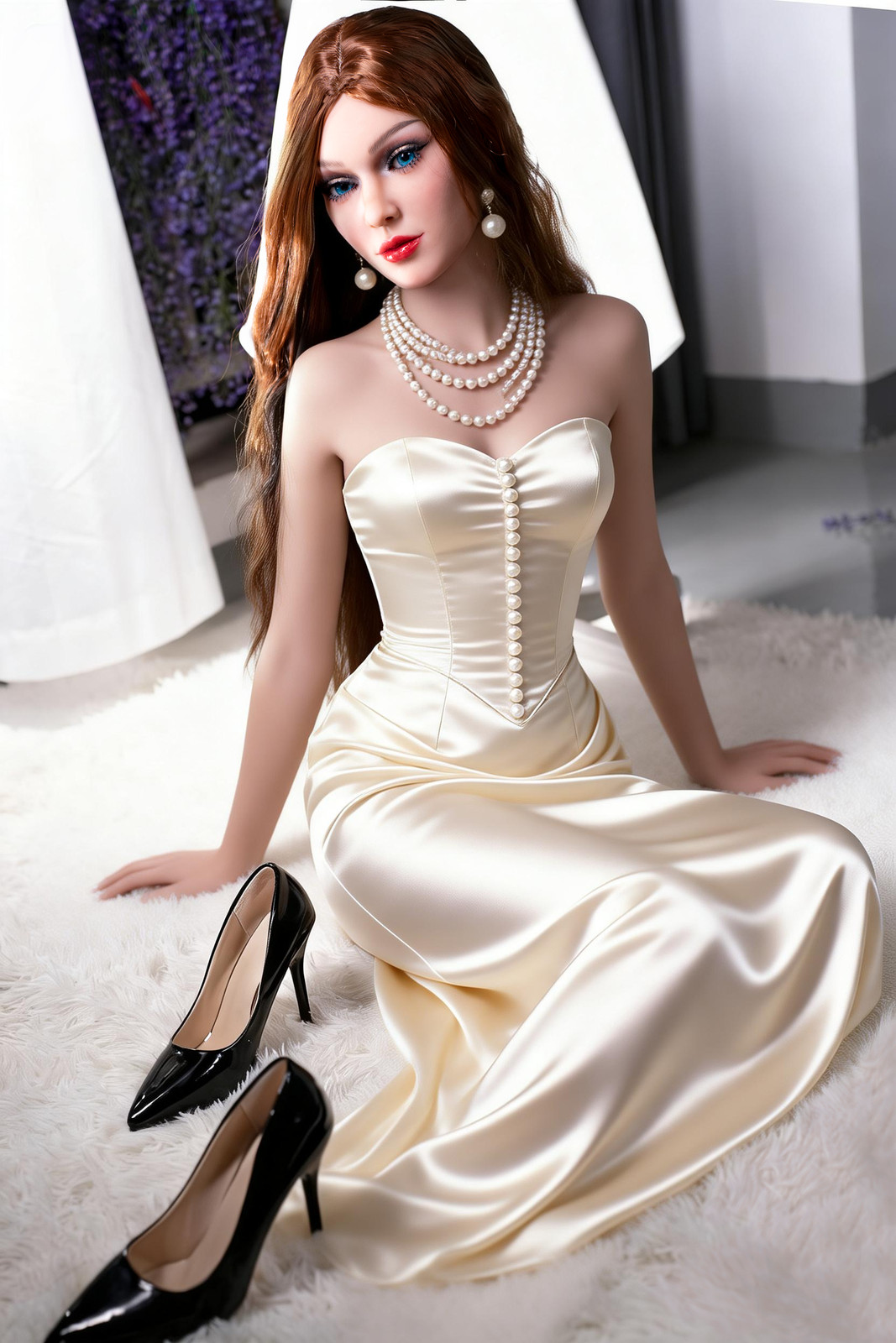 Realistic TPE Sex Doll Gel Breasts Standing Full Body Masturbator Toys for Men