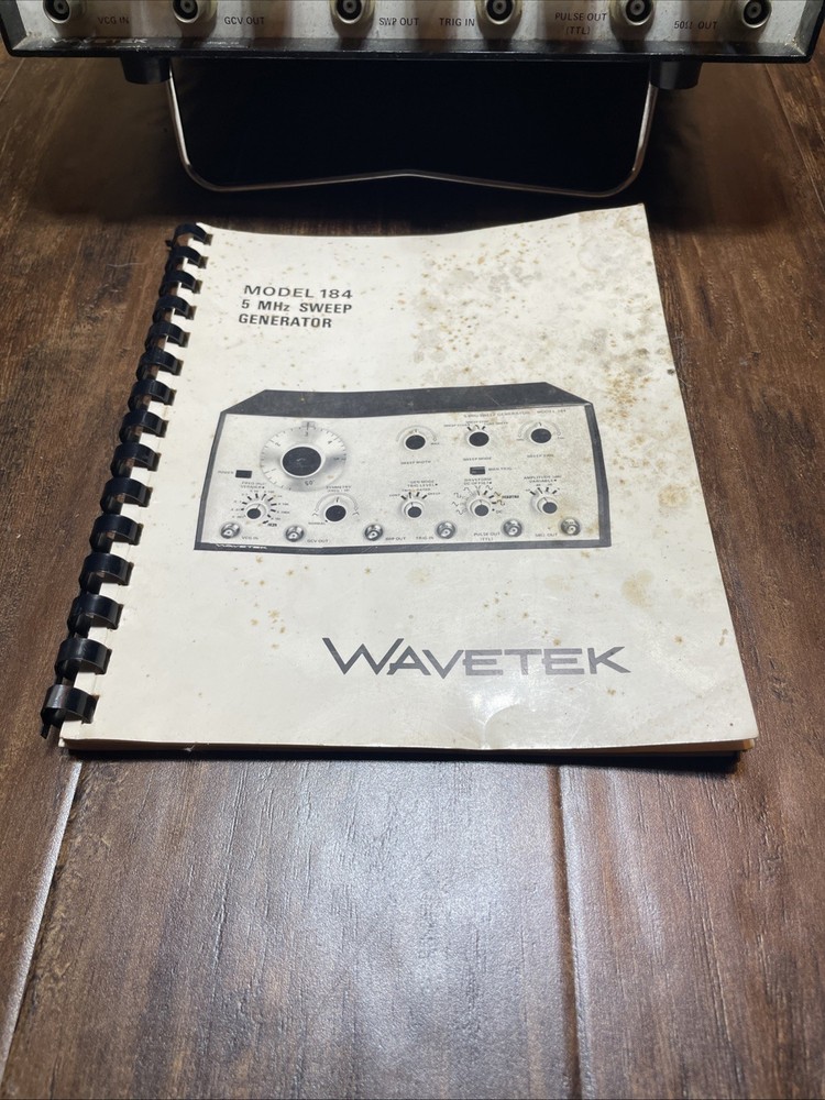 Wavetek Model 184, 5 MHz Sweep Generator -w/manual. Untested.