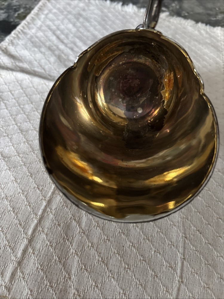 Vintage Silver Played Sugar Scuttle W/ Scoop