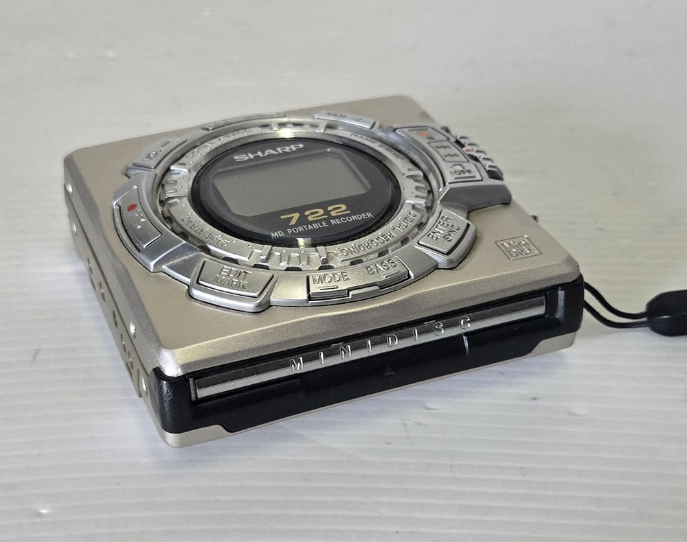 Sharp MD-MS722 Portable Minidisc MD Player Recorder Working