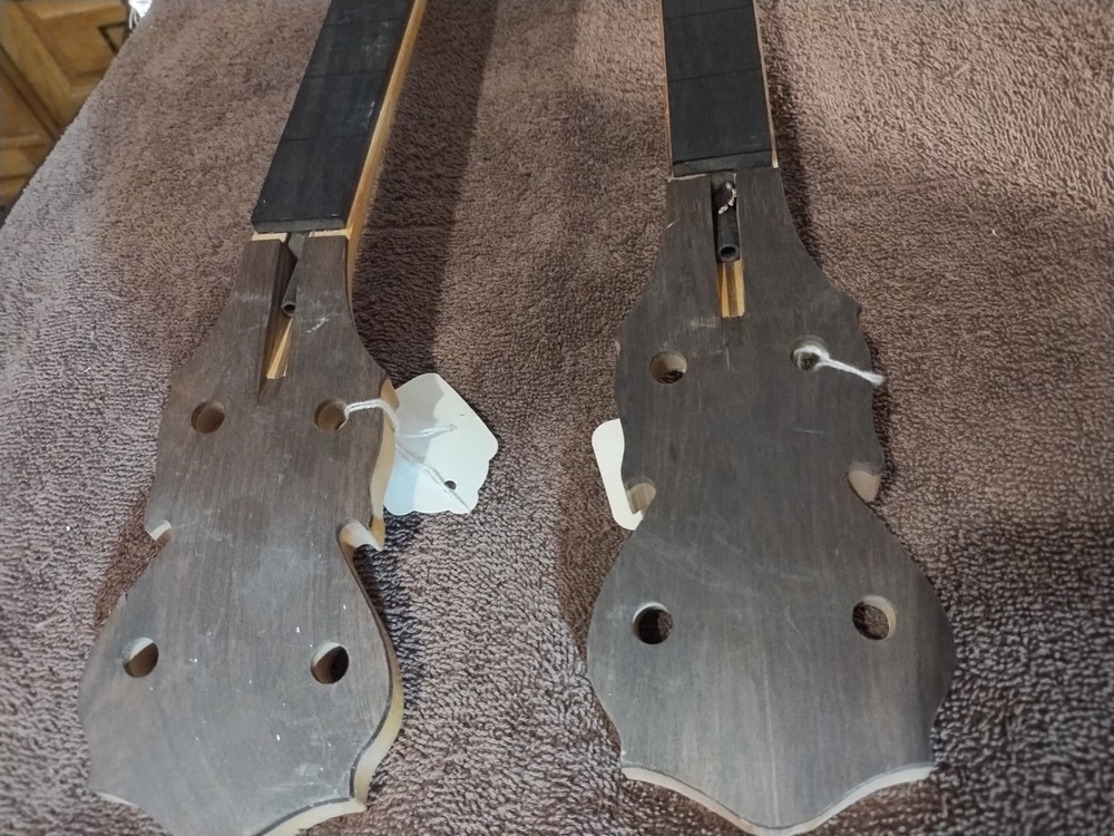 Luthier estate- 2 plectrum banjo necks- for projects, replacement necks.