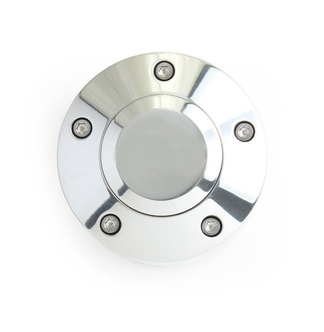 Polished Billet Horn Button for Forever Sharp, Grant Five Hole Steering Wheels