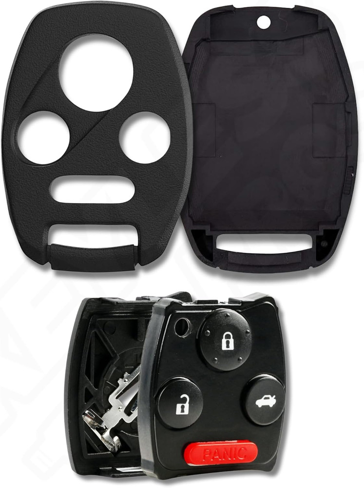 4-Btn Shell Kit & Gut Case, Keyless Entry Remote Key Fob Replacement, Fits 2003-