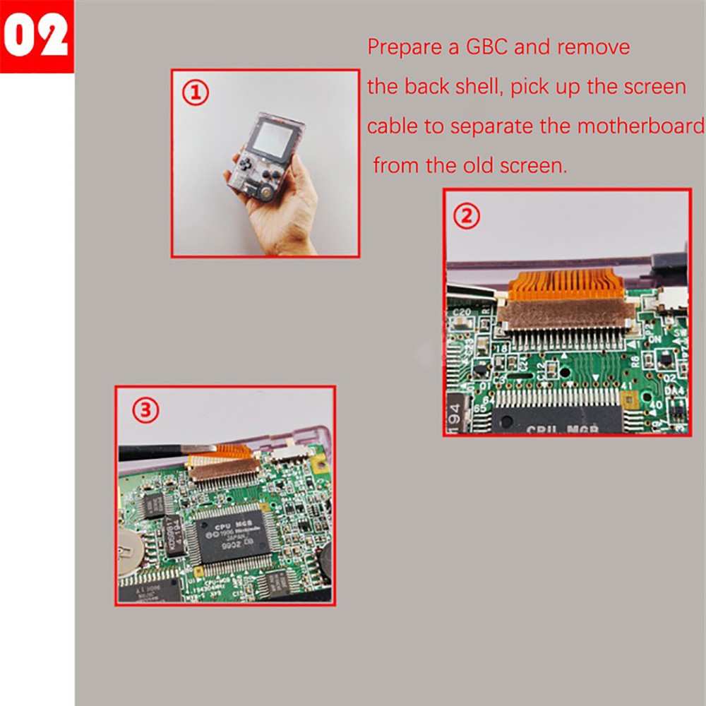For GBP Game Boy Pocket Game Console IPS Backlight LCD Display Screen Replace