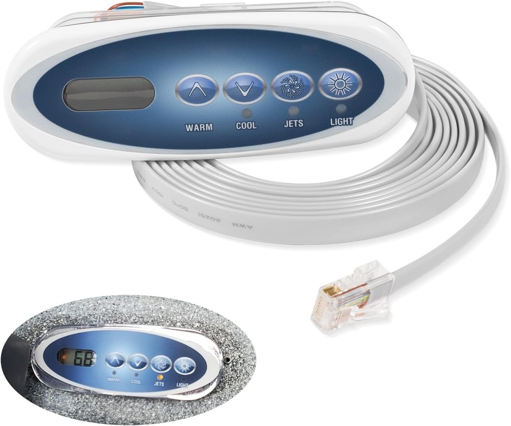 53238 4 Button Spa Topside Control Panel Keypad for Balboa Mini Oval Heat Jacket