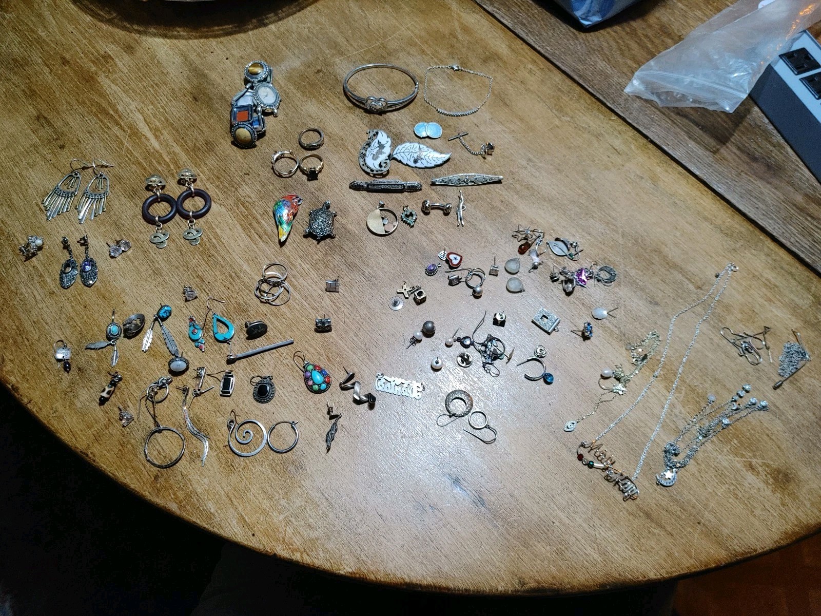 Large Sterling Silver Jewelry Lot 296 Grams