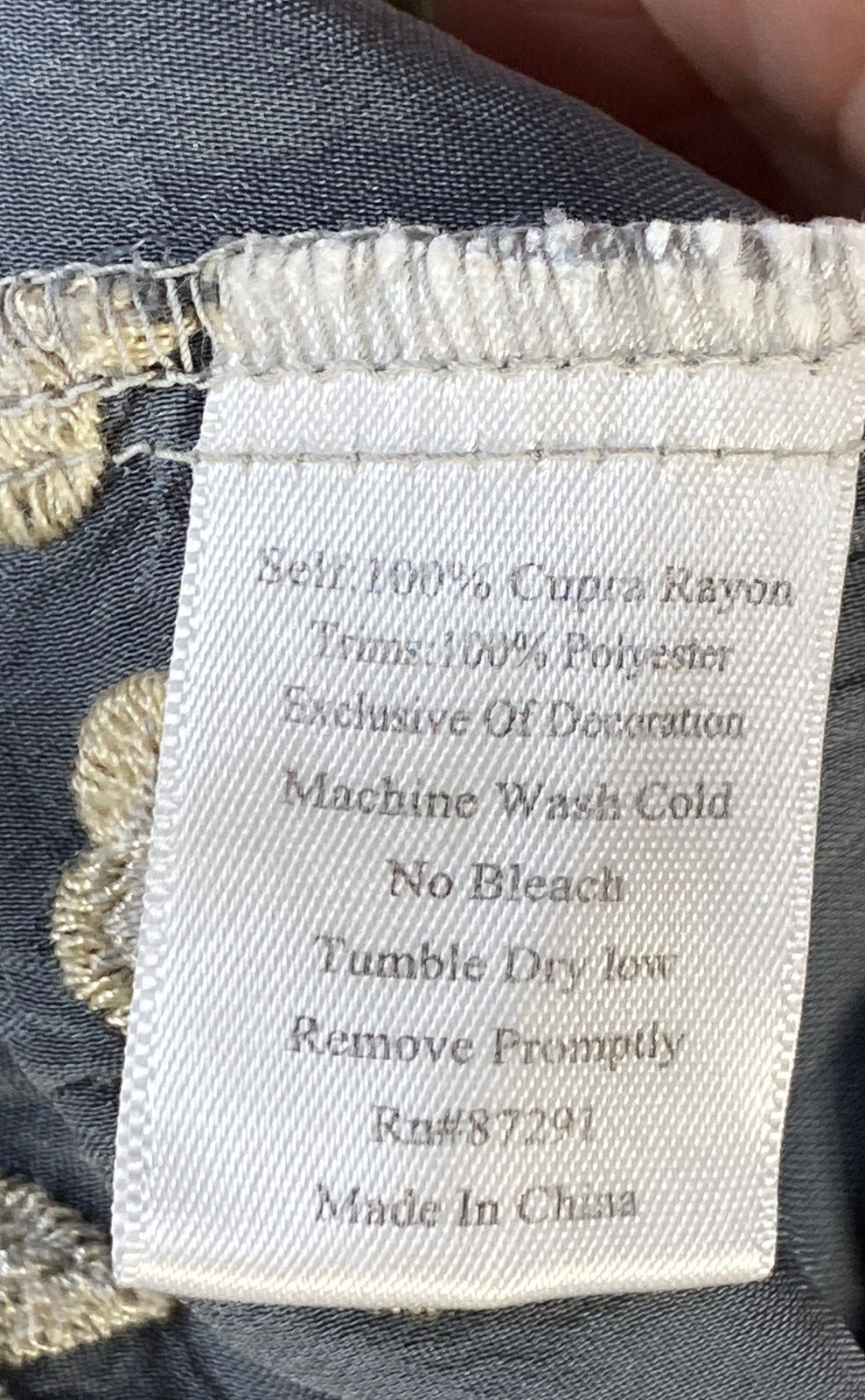 Johnny Was Women's Gray Embroidered Floral Lace Trim Kimono Cardigan Top Sz XS