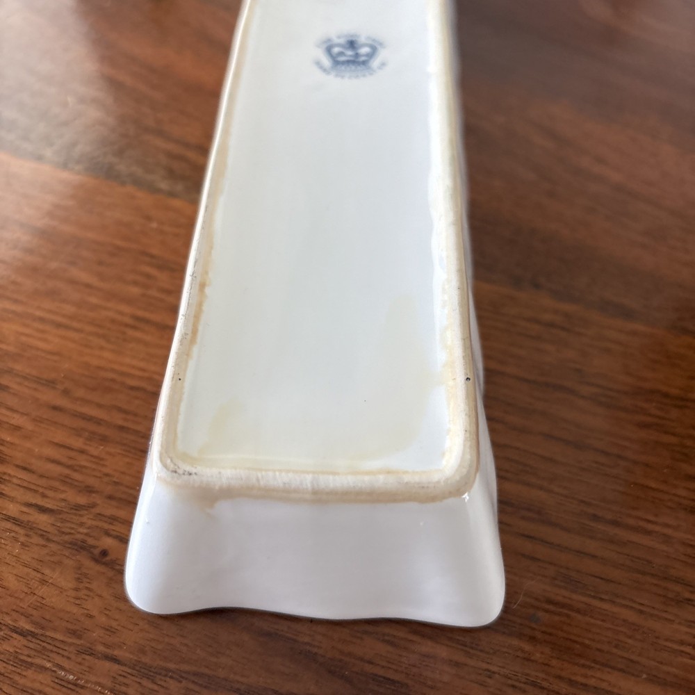 Shafford Fine Bone China Hand Decorated Rectangular Trinket Dish with Carnations