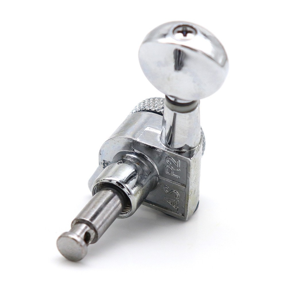 6R inline Guitar Locking Tuners String Tuning Pegs Oval Machine Heads Silver
