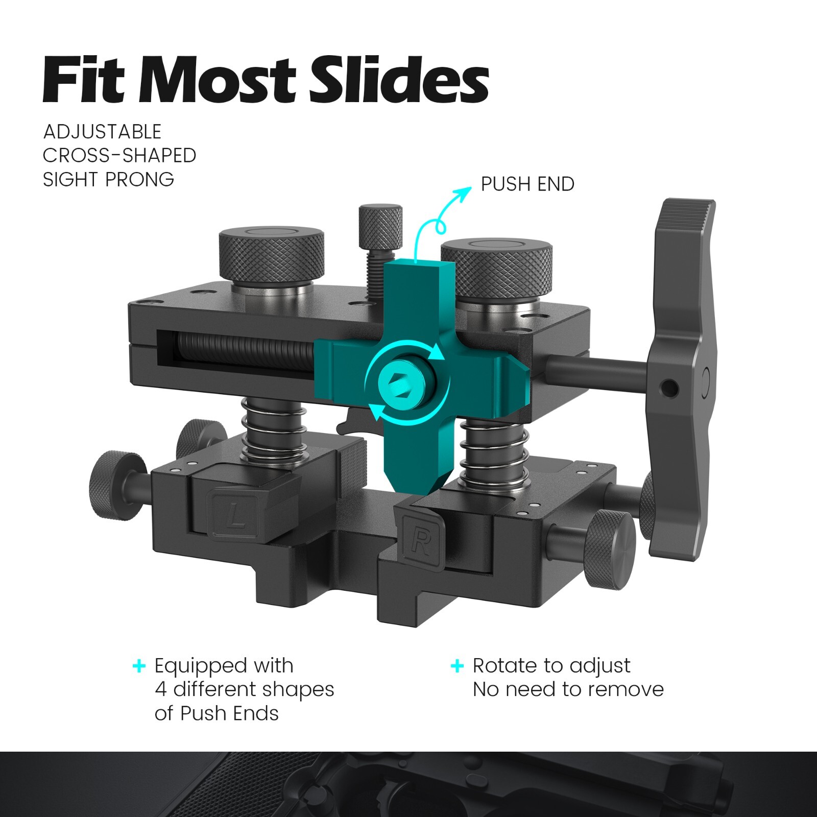 Pistol Sight Pusher Tool for Handguns Front Rear Sight Removal Adjustment