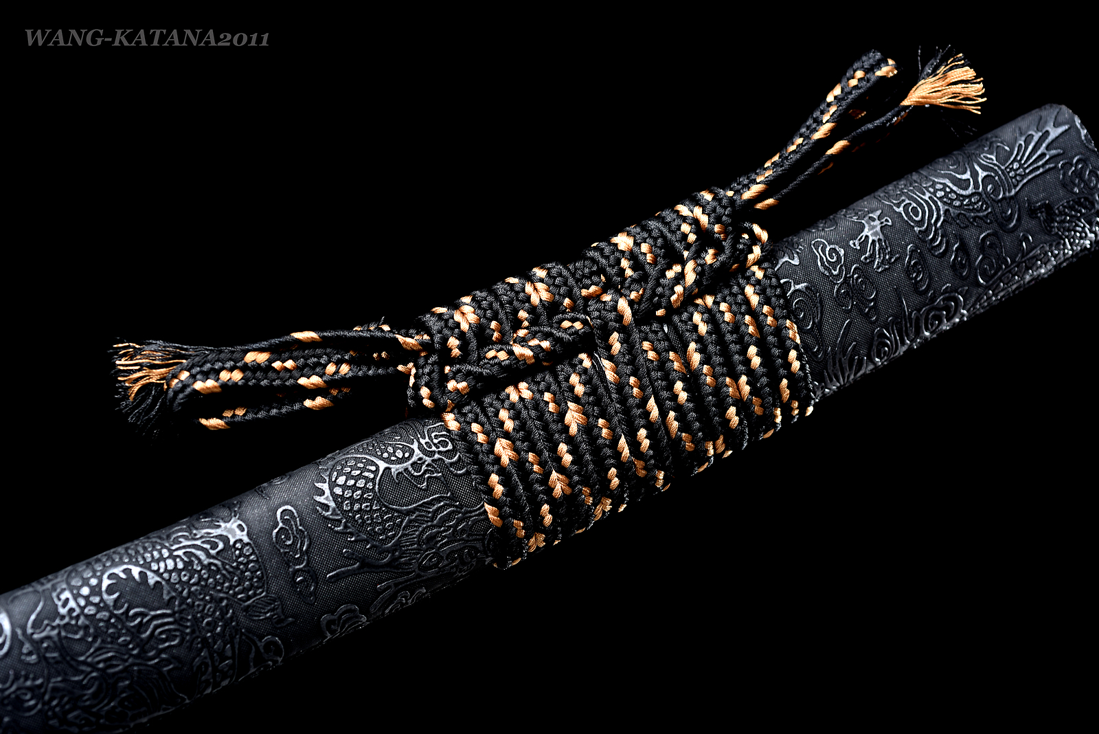 Sharp Dragon Katana Red&Blue Damascus Folded 1095 Steel Japanese Samurai Sword