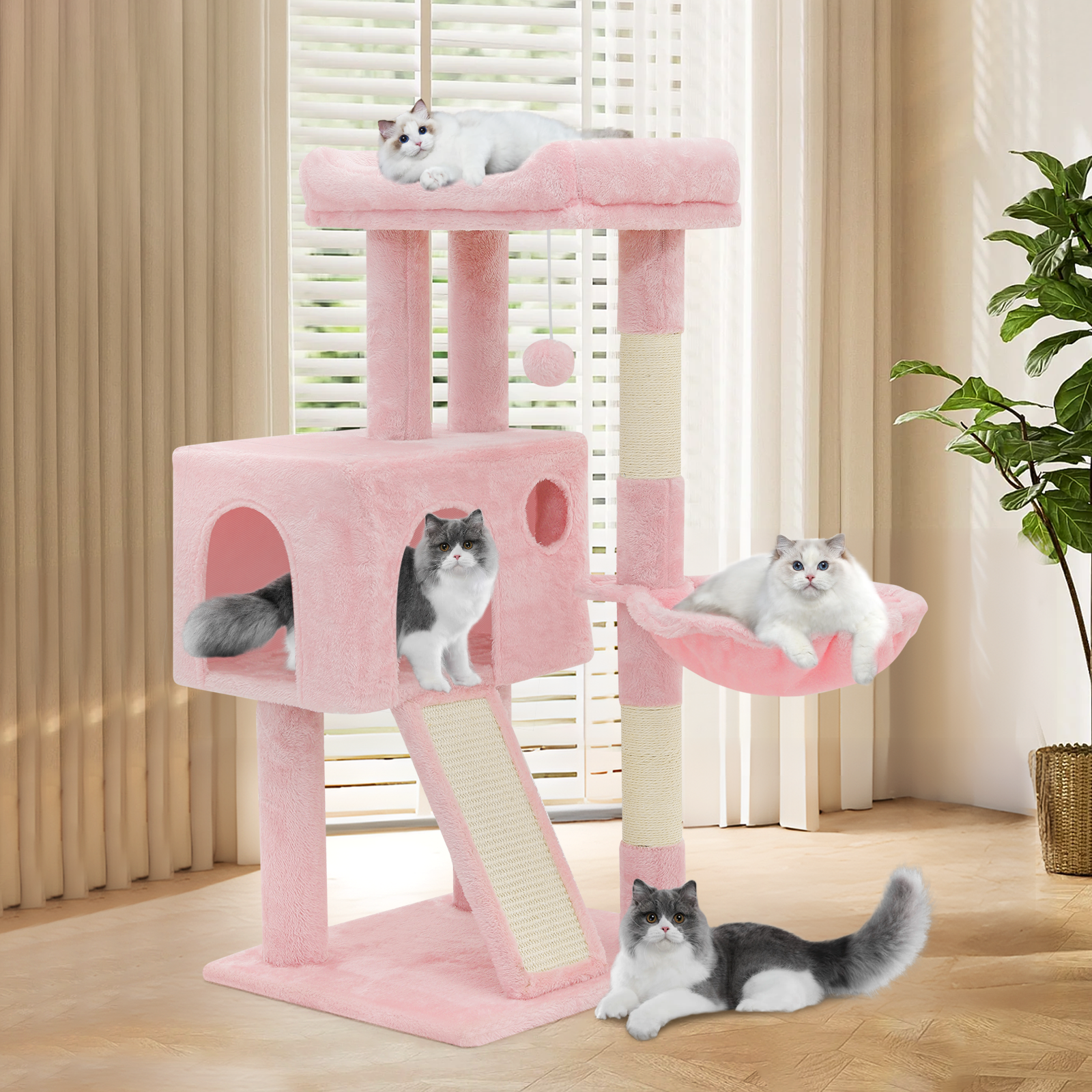Cat Tree Tower Activity Center Kitten Playing Condo House Sturdy Bed Furniture
