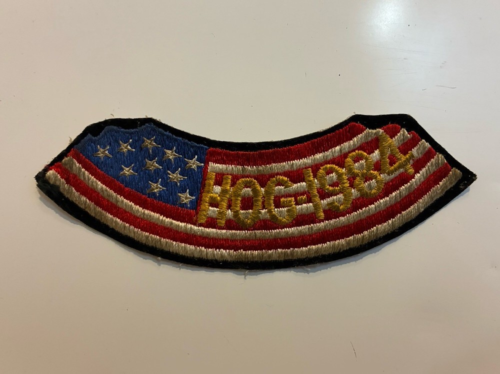 RARE 1984 HOG Harley Davidson Owners Group Notched Patch Badge