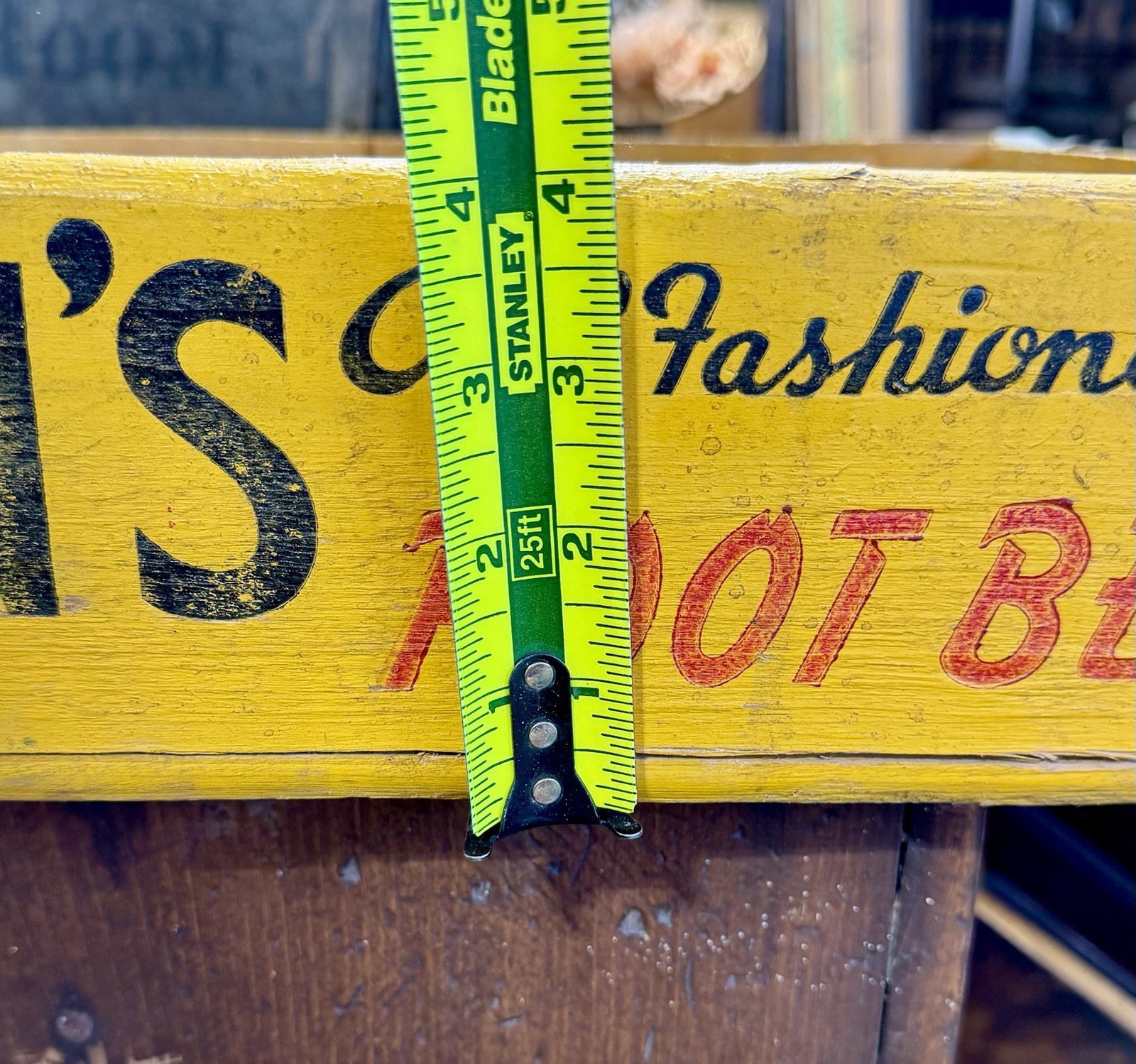 Rare Vintage Mason's Root Beer Yellow Wood Soda-Pop Crate Poplar Bottle CO Clean