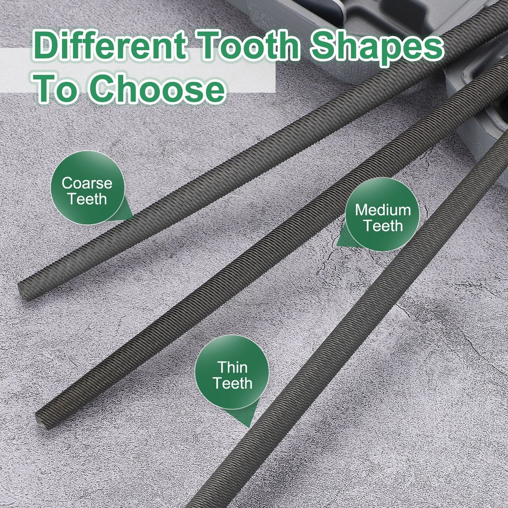 10" Round Medium Cut File Medium Metal File without Handle, Grey