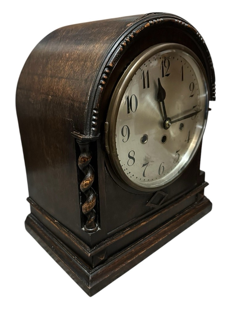 Junghans Antique Oak Large Bracket Arched Top Westminster