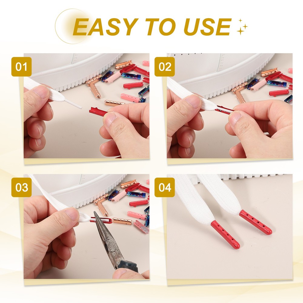 24pcs 23mm opening terminals blue laces