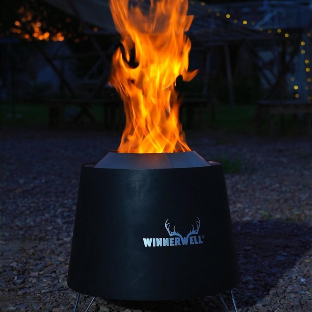 Winnerwell Tornado Smokeless Fire Pit Stainless Steel Vortex Flame Fire Pit