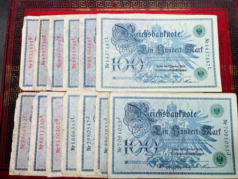 Banknote Germany, Imperial Bank Note 1908 100 Mark Banknote Pic33