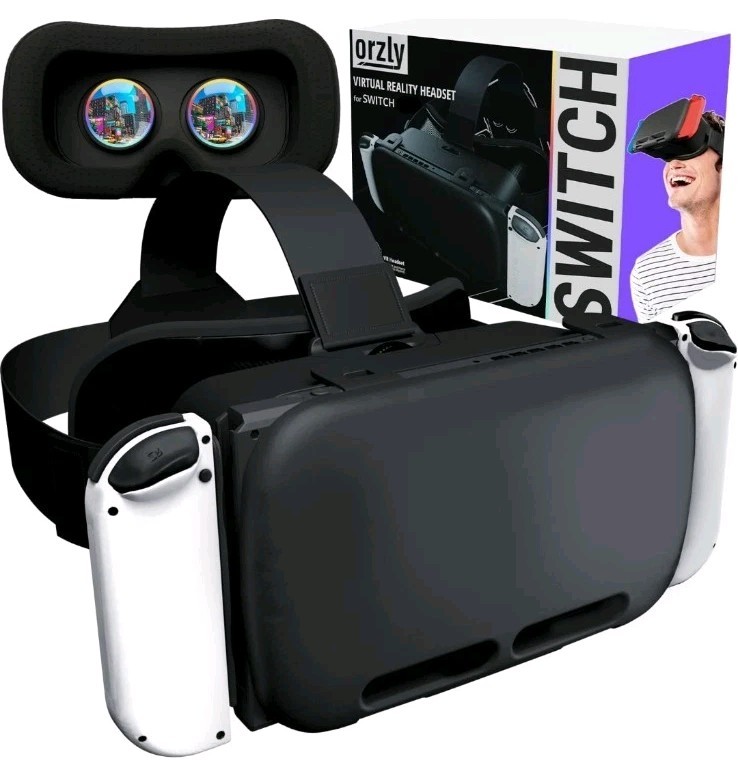 🎮 ⭐ Orzly VR Headset for Nintendo Switch & OLED – Adjustable Lens Black