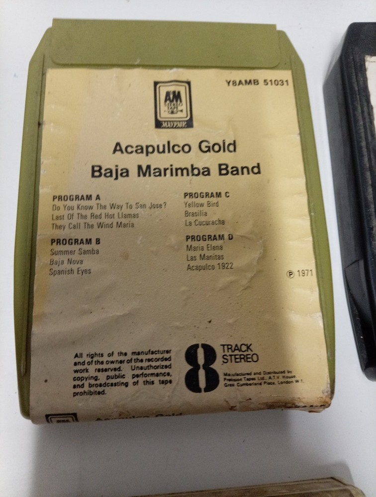 8 track tapes joblot Untested
