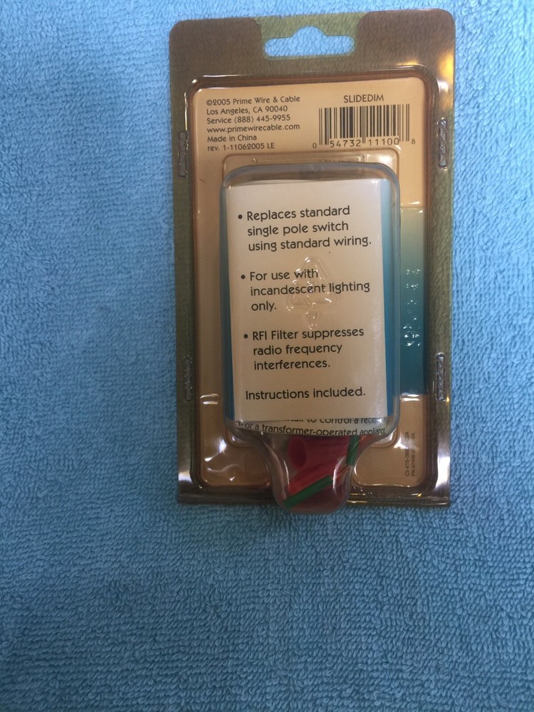 Prime Slide Dimmer Switch Single Pole Brand New