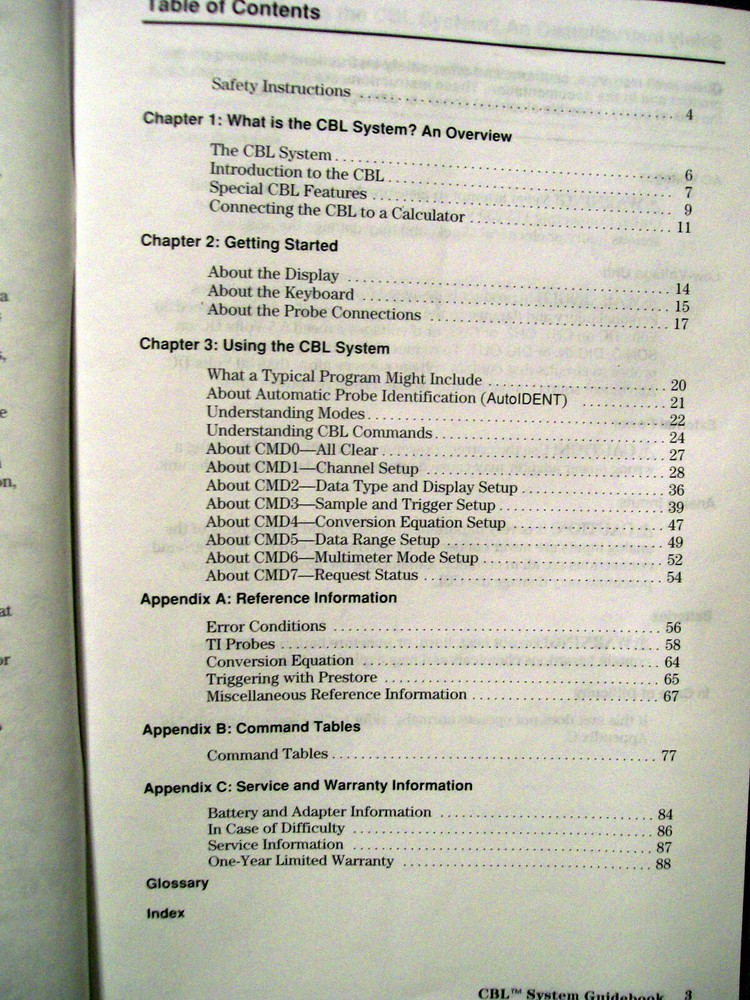 TEXAS INSTRUMENTS CBL SYSTEM KIT WITH GUIDEBOOK