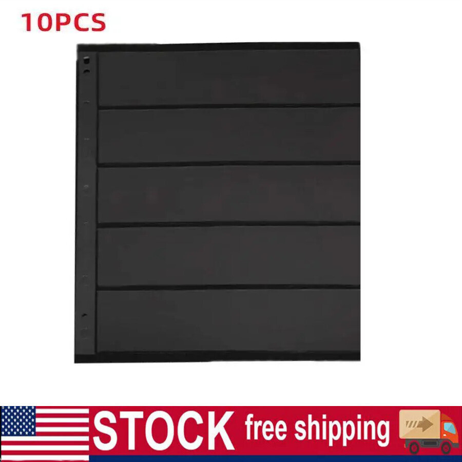 10 Sheet, 5 Rows Pages for Stamp Collectors, Stamp Pages for Stamp Album Binder