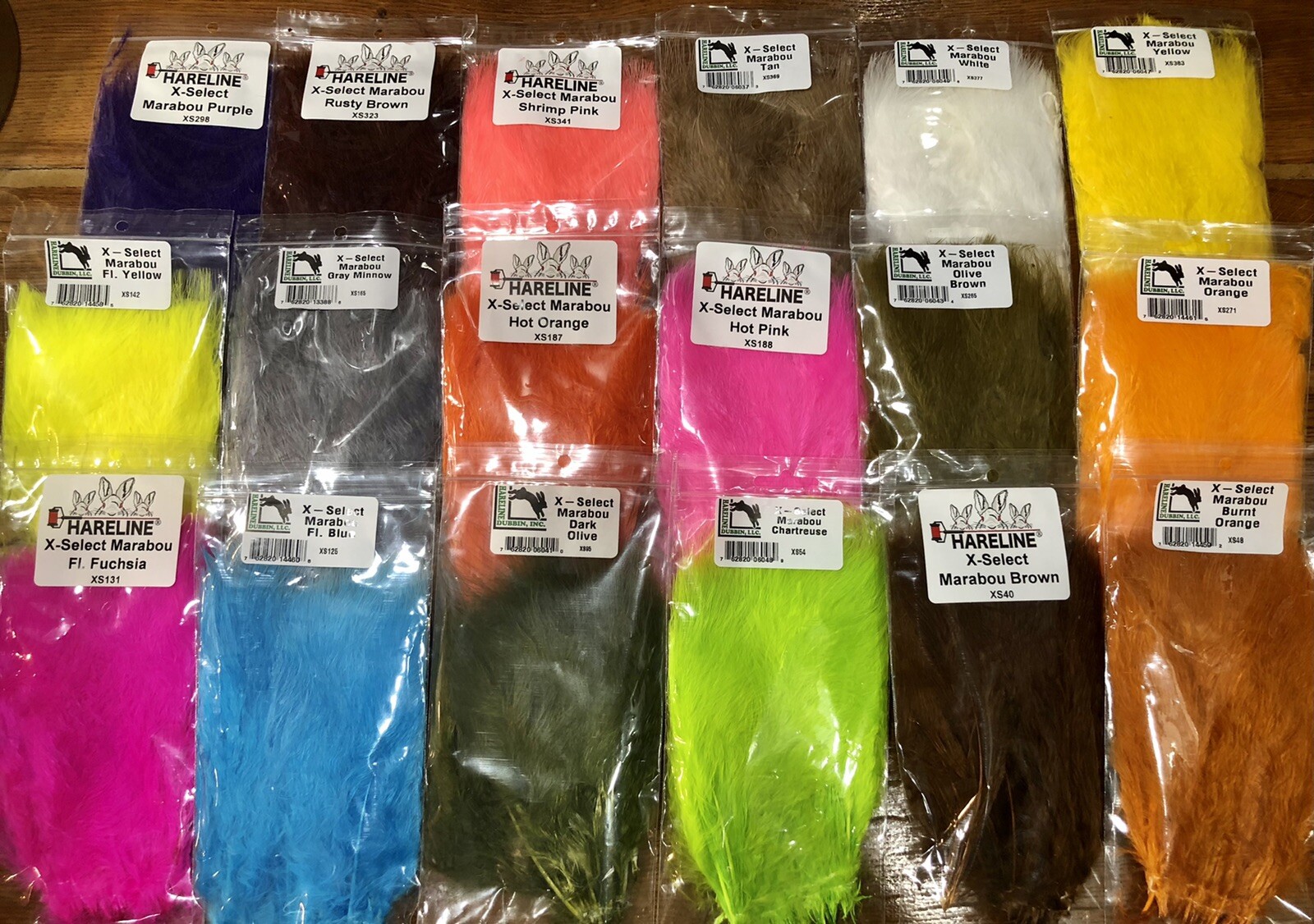 HARELINE EXTRA SELECT STRUNG MARABOU. FLY TYING. YOU PICK COLOR.