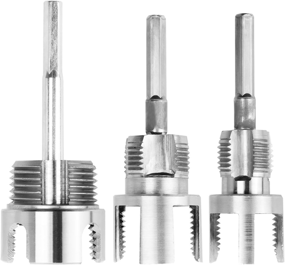3Pcs Pipe Thread Cutting Tool, Integrated Internal & External Pipe Threading Too