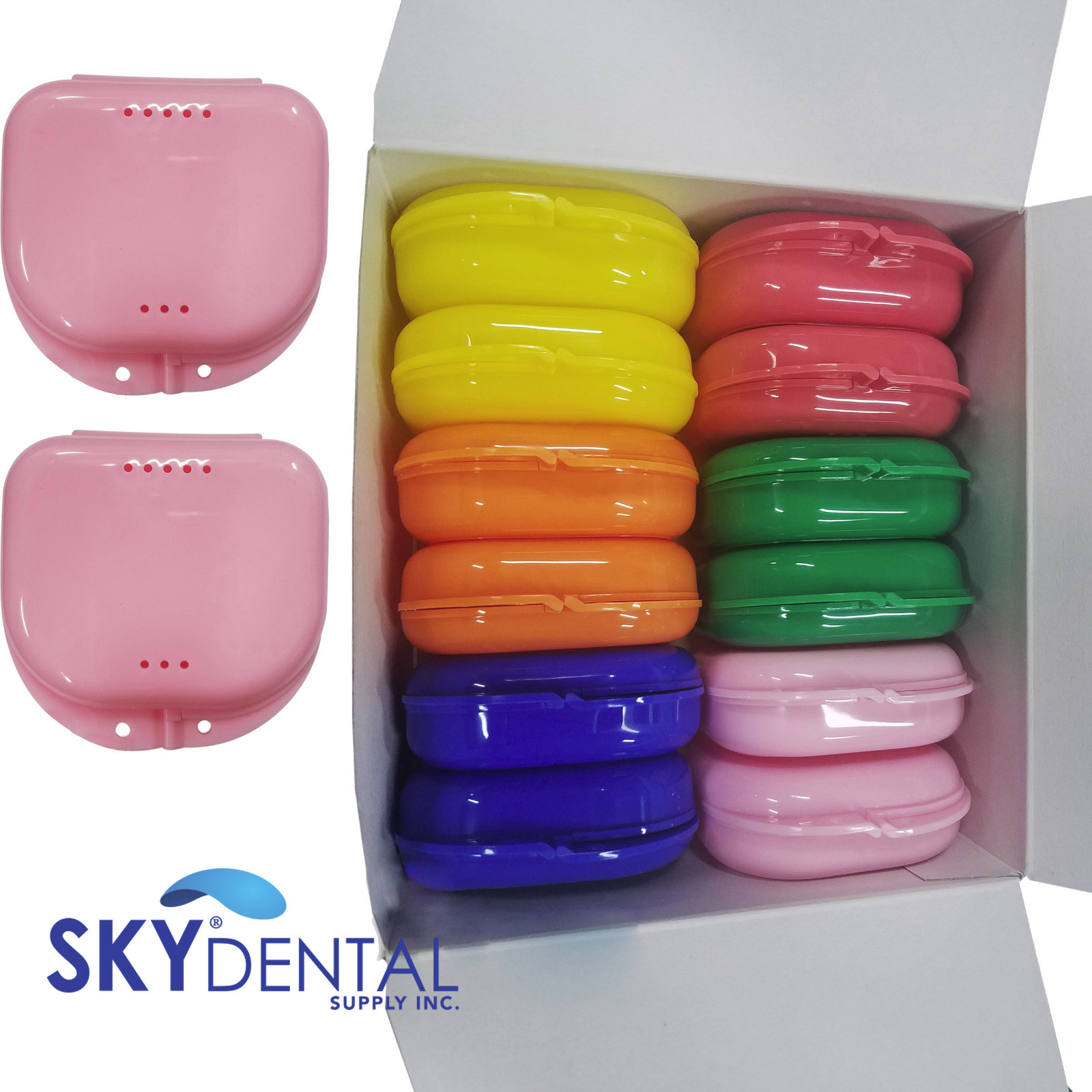 Dental Retainer Denture Storage Case Box Mouthguard Container Assorted Up to 72