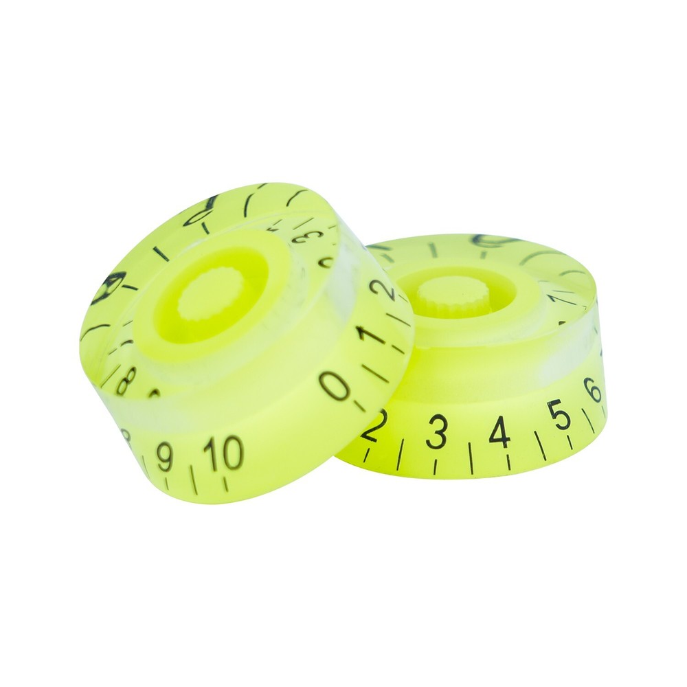 4x Guitar Knobs Speed Volume Control Knobs For Guitar Bass Fluorescent green