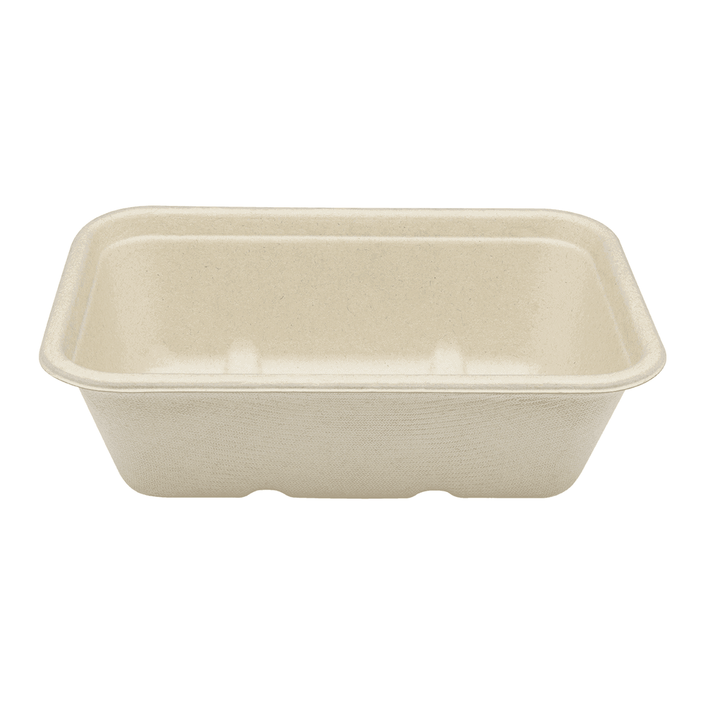 Karat Earth 20oz Natural Bagasse Take Out Container, Rectangular - 500 pcs