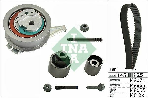 Timing kit + service belt for Audi TT Roadster 2.0 TDI