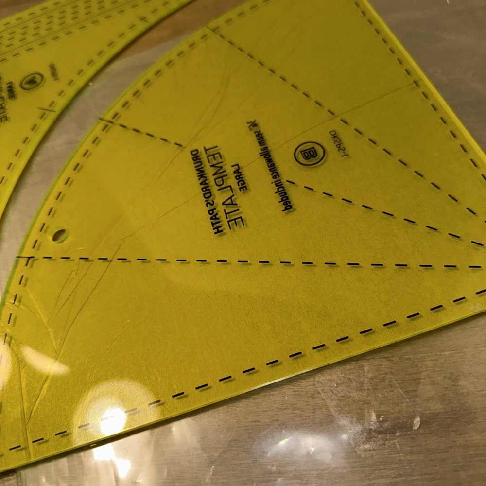 Quilting Stencil Templates Large Drunkard's Path Pattern Plastic 2 PC Set