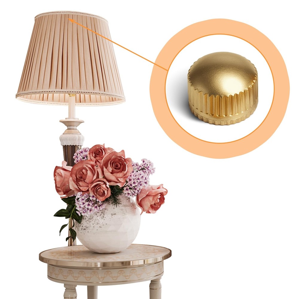 Glod Threaded Cap Nuts, M4 Screw Caps for Light Fixture, 8 Pack Ceiling Light...