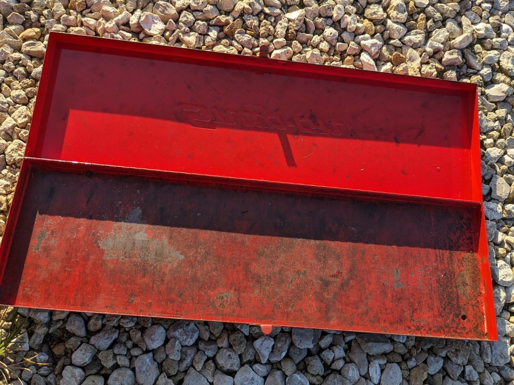 Snap-On Vintage Red Metal Socket Box - Empty Tool Box Only