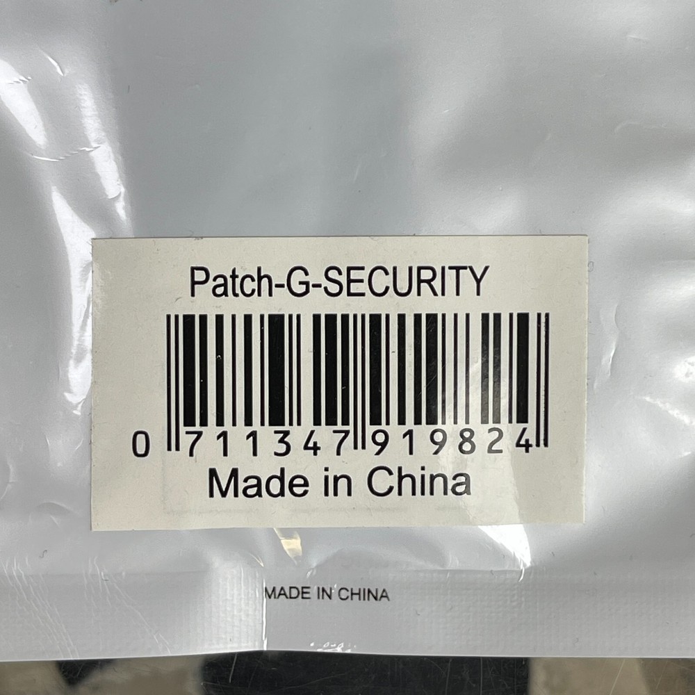 NEW Glow in the Dark Security PVC Patch (G-SECURITY)